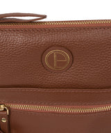 'Topaz' Dark Tan Leather Cross Body Bag Pure Luxuries London