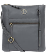 'Topaz' Grey Leather Cross Body Bag Pure Luxuries London