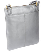 'Topaz' Metallic Silver Leather Cross Body Bag image 3