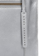 'Topaz' Metallic Silver Leather Cross Body Bag image 5