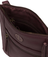'Topaz' Plum Leather Cross Body Bag image 4