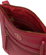 'Topaz' Red Leather Cross Body Bag image 4
