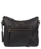 'Sequoia' Black Leather Shoulder Bag