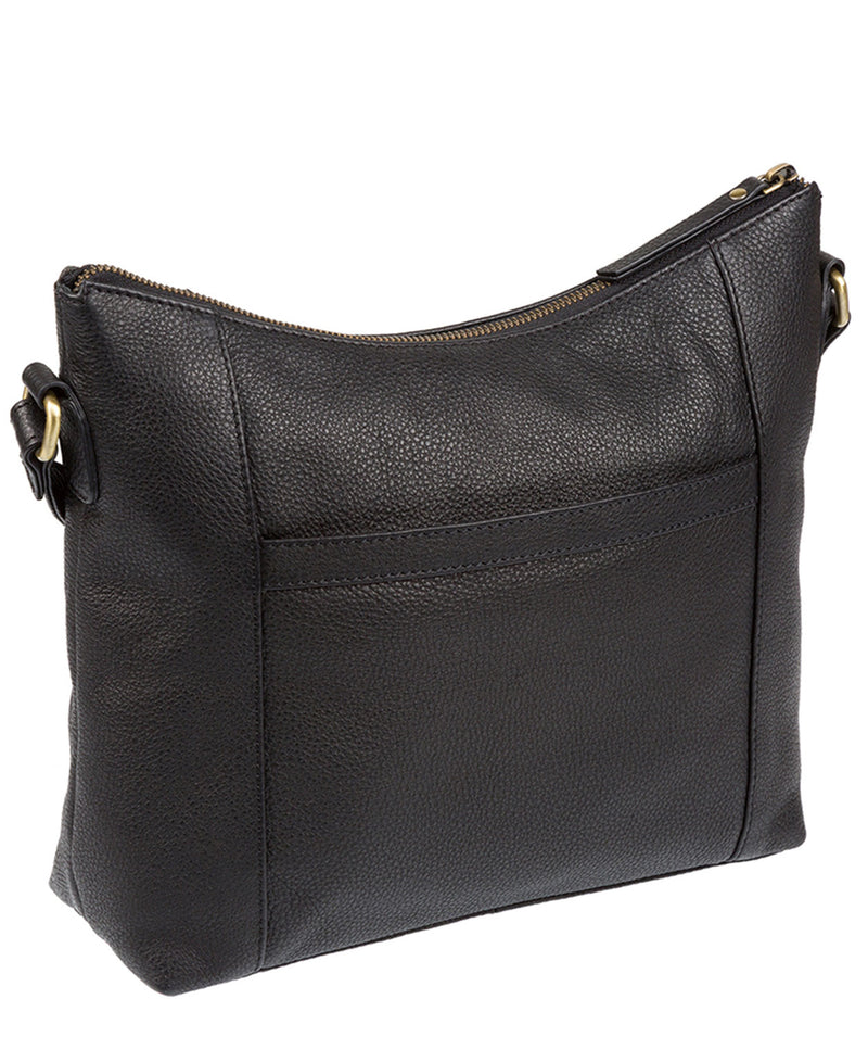 'Sequoia' Black Leather Shoulder Bag