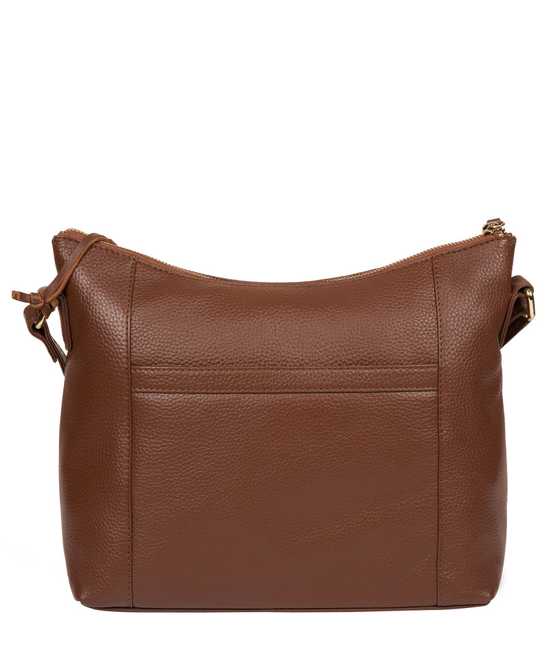 'Sequoia' Dark Tan Leather Shoulder Bag Pure Luxuries London