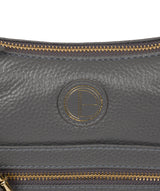 'Sequoia' Grey Leather Shoulder Bag image 6