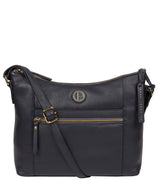 'Sequoia' Navy Leather Shoulder Bag Pure Luxuries London