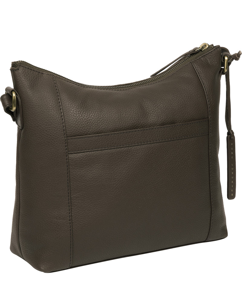 'Sequoia' Olive Leather Shoulder Bag image 3
