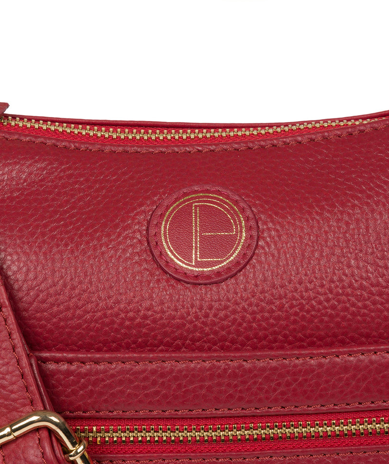 'Sequoia' Red Leather Shoulder Bag image 6