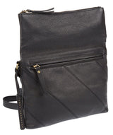 'Korin' Black Leather Cross Body Bag