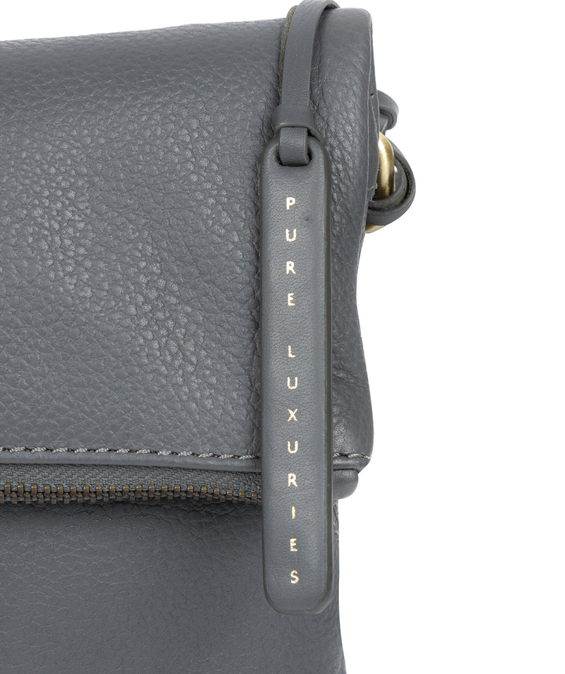 'Korin' Grey Leather Cross Body Bag Pure Luxuries London