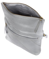 'Korin' Metallic Silver Leather Cross Body Bag image 4
