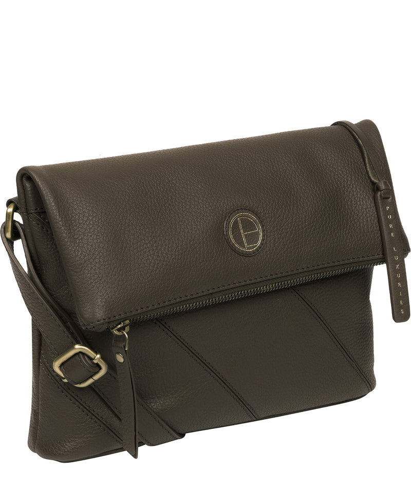 'Korin' Olive Leather Cross Body Bag Pure Luxuries London
