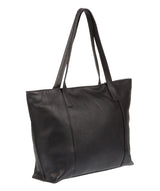 'Skye' Black Leather Tote Bag