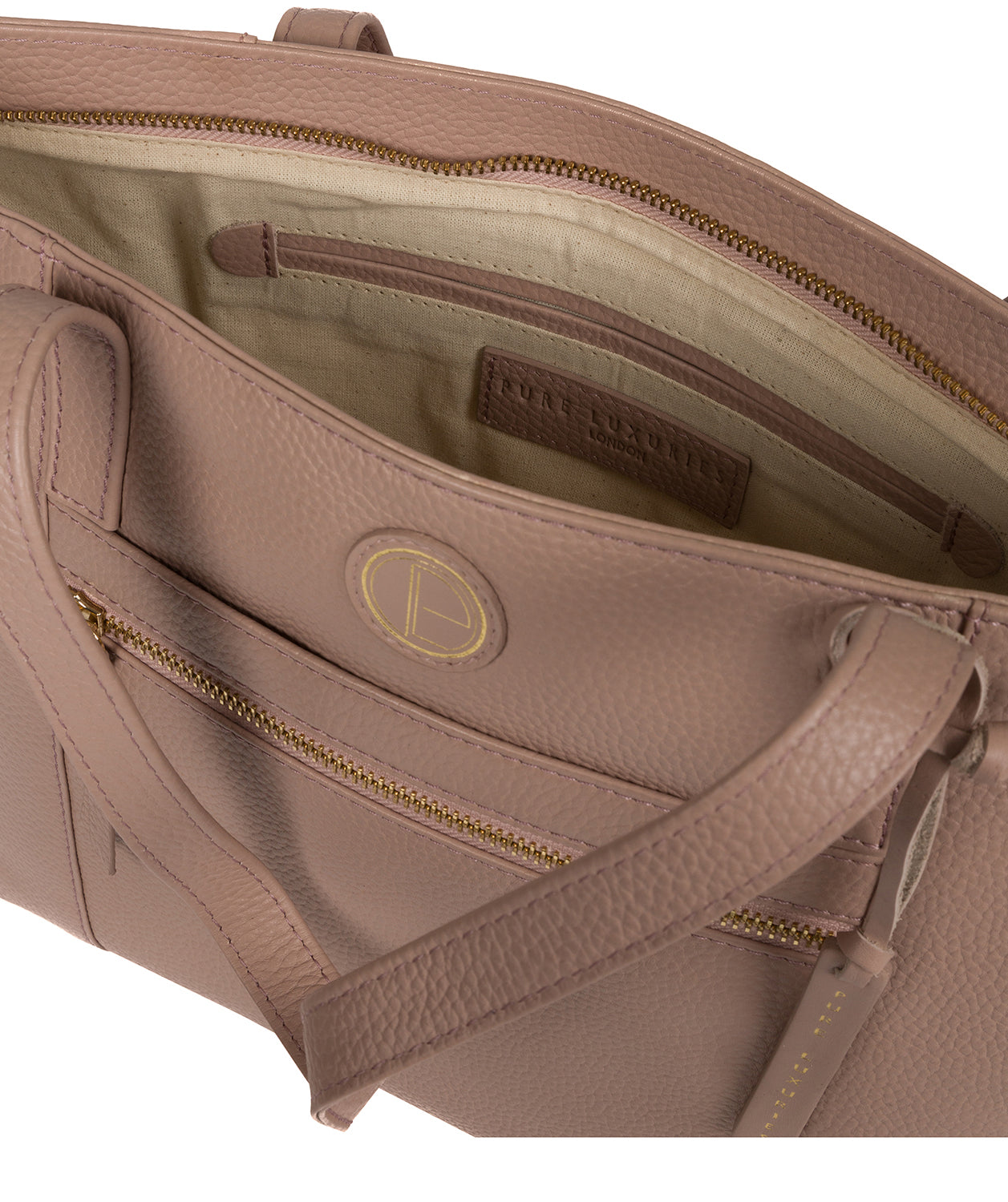 'Skye' Blush Pink Leather Tote Bag Pure Luxuries London