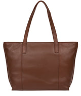 'Skye' Dark Tan Leather Tote Bag Pure Luxuries London