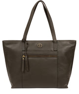 'Skye' Olive Leather Tote Bag Pure Luxuries London