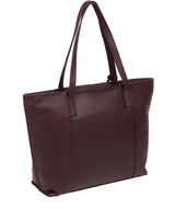 'Skye' Plum Leather Tote Bag Pure Luxuries London