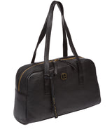 'Pitunia' Black Leather Handbag