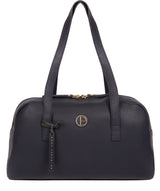 'Pitunia' Navy Leather Handbag image 1