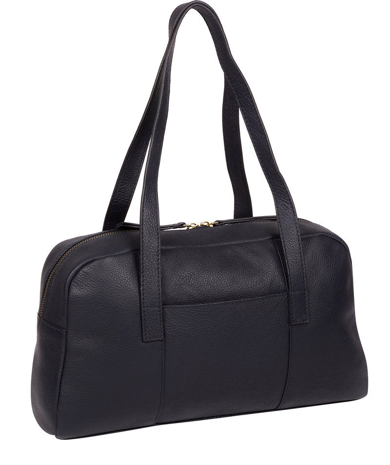 'Pitunia' Navy Leather Handbag image 3