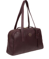 'Pitunia' Plum Leather Handbag Pure Luxuries London