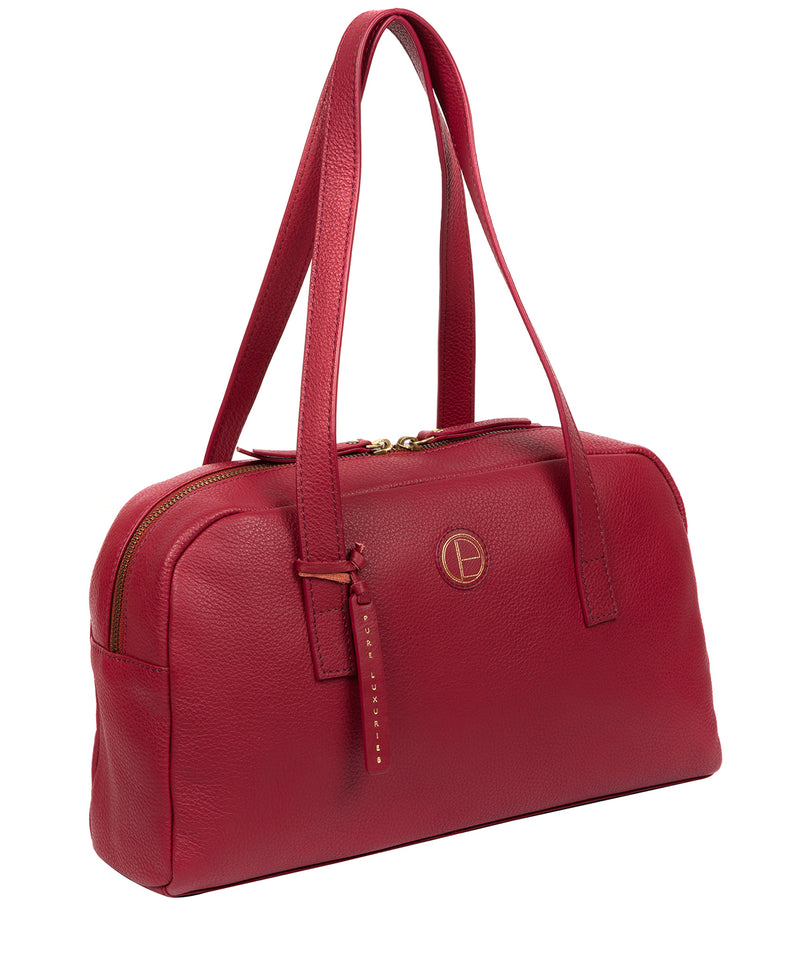 'Pitunia' Red Leather Handbag image 5