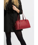 'Pitunia' Red Leather Handbag image 2