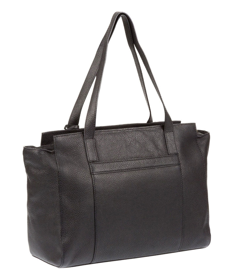 'Dusk' Black Leather Handbag
