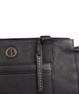 'Dusk' Black Leather Handbag