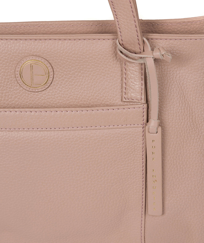 'Dusk' Blush Pink Leather Shoulder Bag image 6