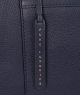 'Dusk' Navy Leather Shoulder Bag image 5