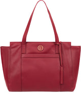 'Dusk' Red Leather Shoulder Bag image 1