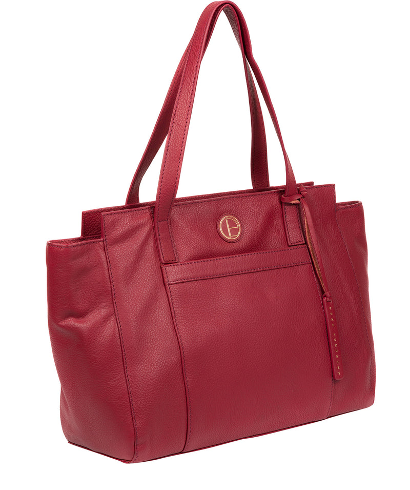'Dusk' Red Leather Shoulder Bag image 6