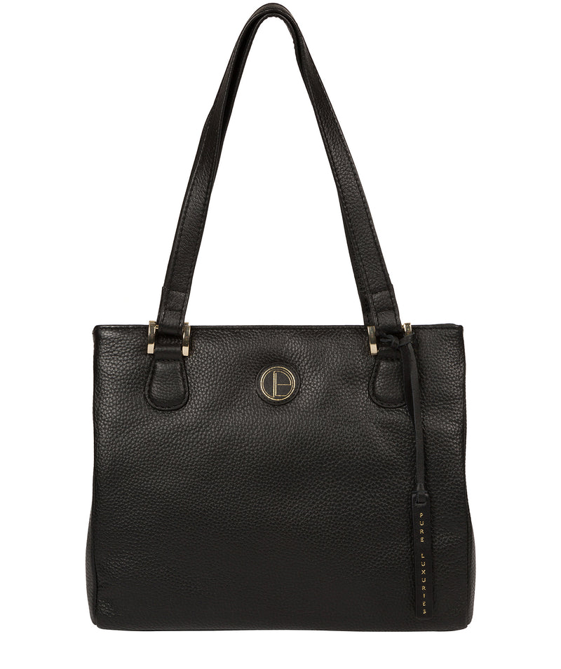 'Milana' Black Leather Handbag image 1