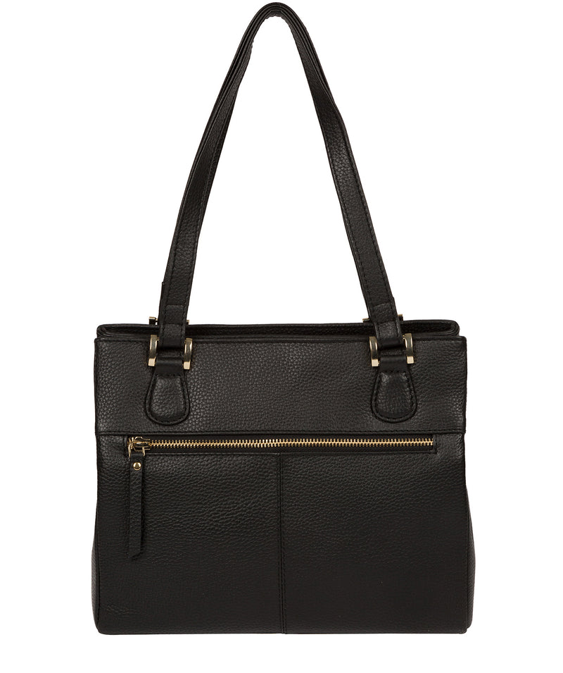 'Milana' Black Leather Handbag image 3