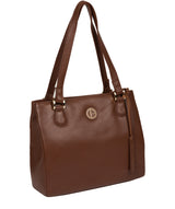 'Milana' Dark Tan Leather Handbag image 5