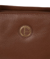 'Milana' Dark Tan Leather Handbag image 6