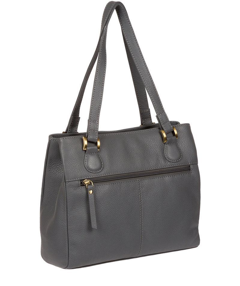 'Milana' Grey Leather Handbag image 3