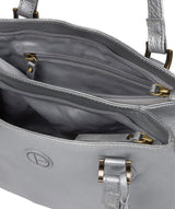'Milana' Metallic Silver Leather Handbag image 4