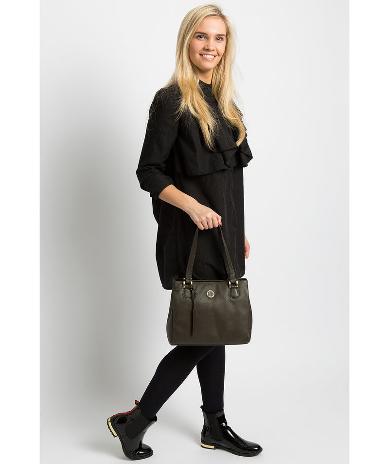 'Milana' Olive Leather Handbag image 2