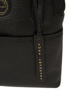 'Orsola' Black Leather Cross Body Bag image 6