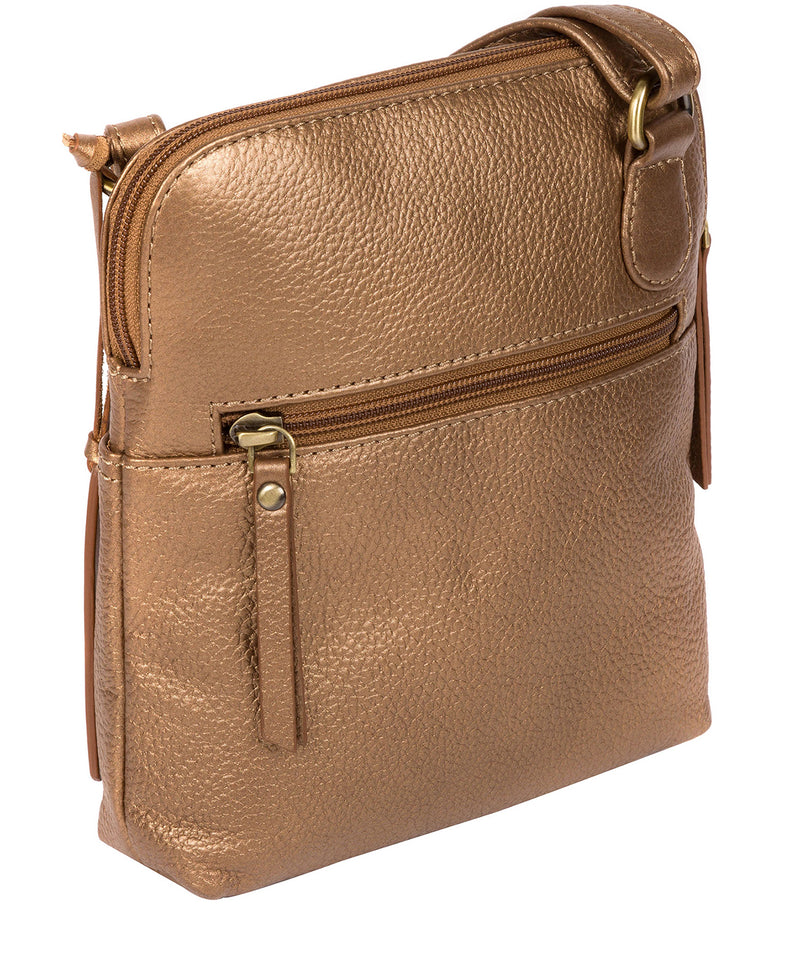 'Orsola' Bronze Gold Leather Cross Body Bag image 3