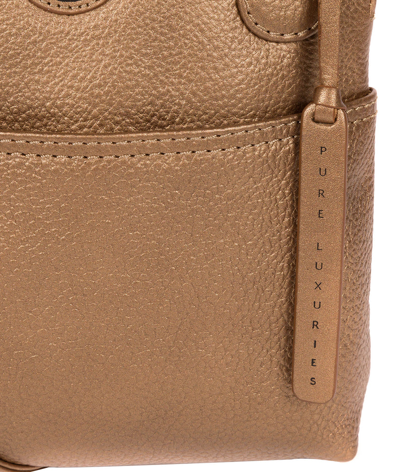 'Orsola' Bronze Gold Leather Cross Body Bag image 5