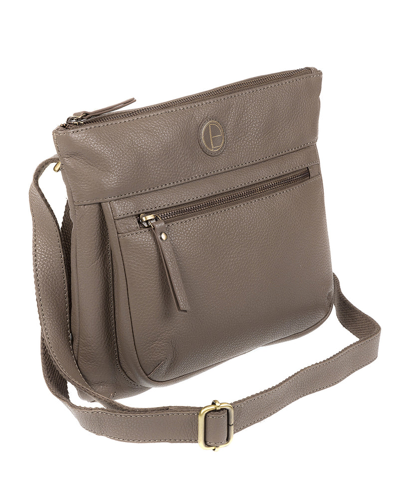 'Serenity' Taupe Leather Cross Body Bag Pure Luxuries London