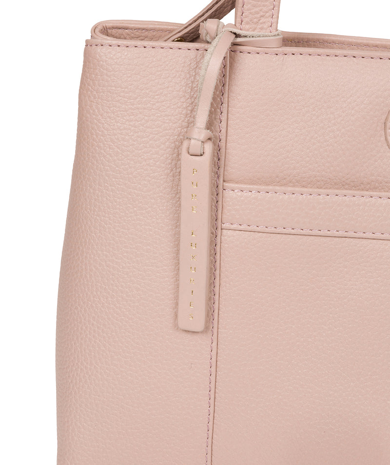 'Mist' Blush Pink Leather Handbag Pure Luxuries London