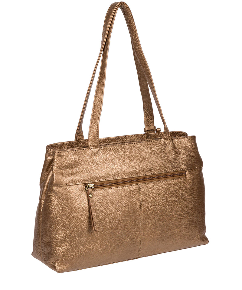 'Mist' Bronze Gold Leather Handbag image 3