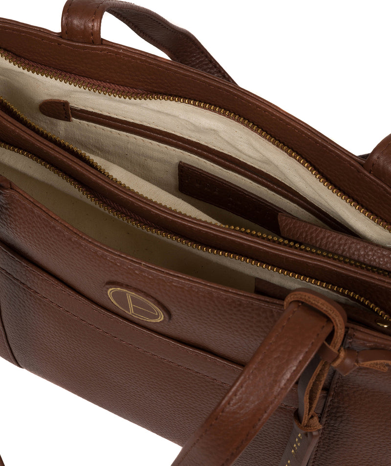 'Mist' Dark Tan Leather Handbag image 4