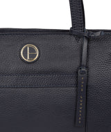 'Mist' Navy Leather Handbag Pure Luxuries London