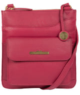 'Anne' Berry Leather Cross Body Bag image 1